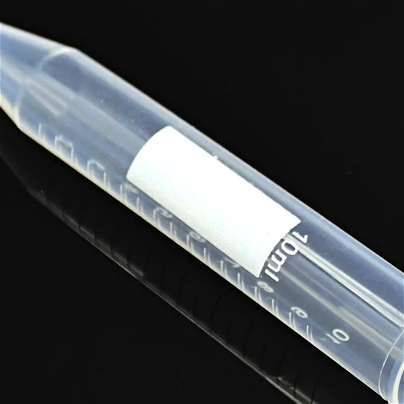 Centrifuge Tube 10 ml Plastic Test Tube With Clear Scale Bottom Tip Sample EP With Screw Cover 100 EA/ PK