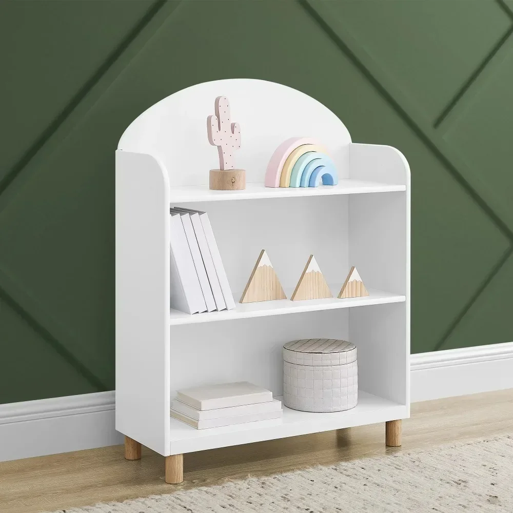 3 Reese 3-Shelf Bookcase, Ebony/Natural 2