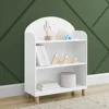 3 Reese 3-Shelf Bookcase, Ebony/Natural 2
