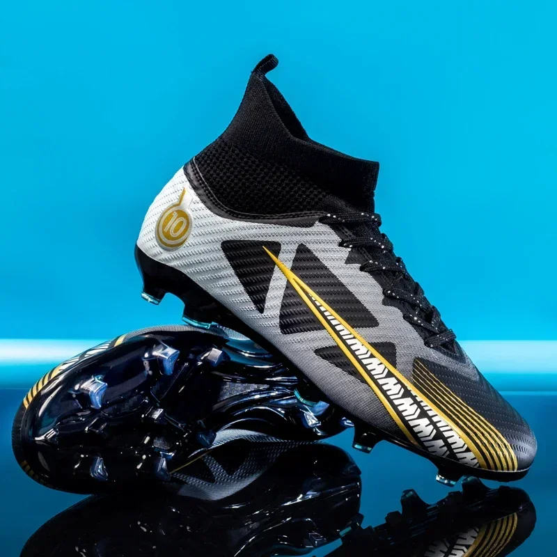 Football Shoes Professional Men Soccer FG/TF Training Cleats Ankle Unisex Outdoor Ultralight