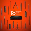 Manucure Kit professionnel en acier inoxydable, 18 outils de couleur