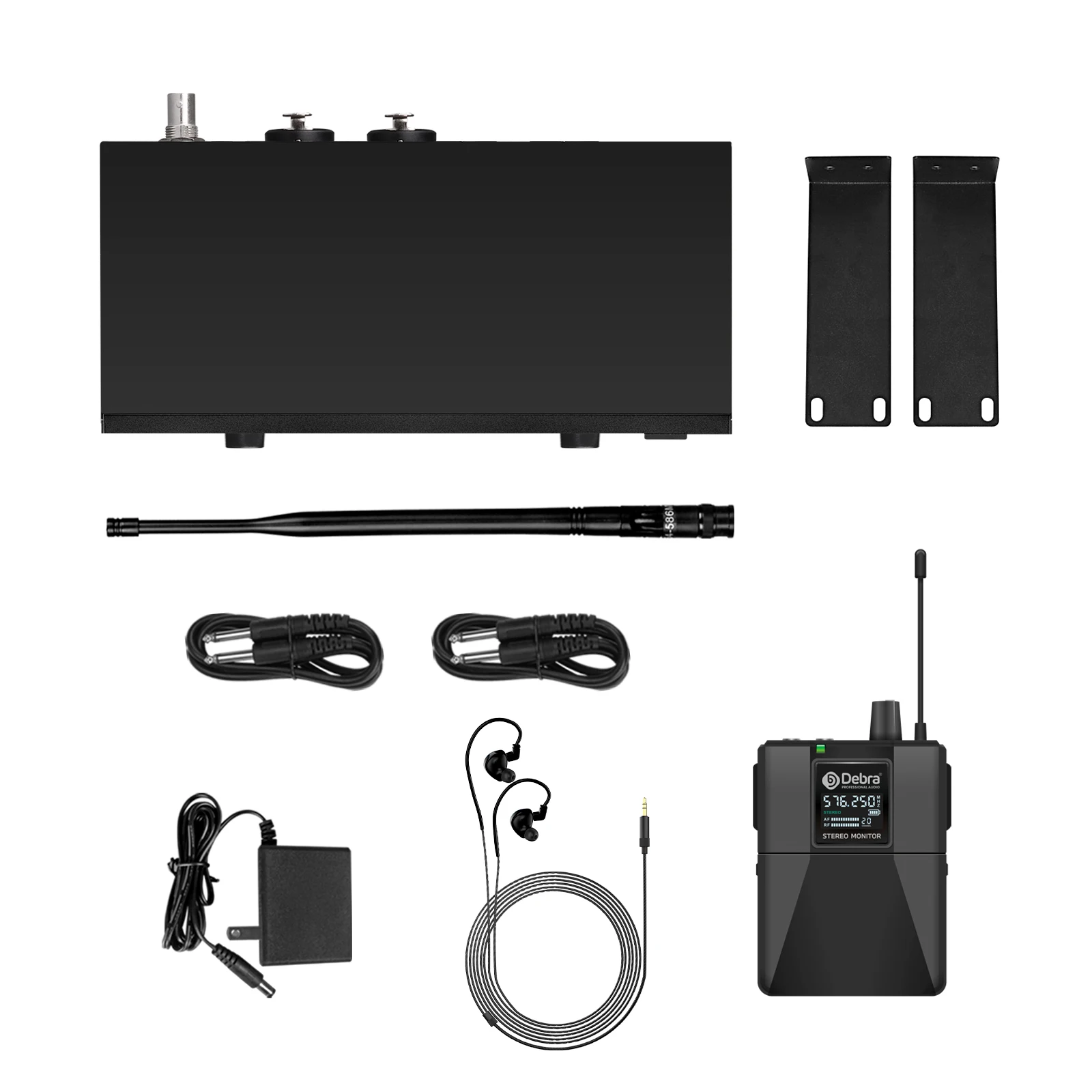 Debra ST-102 Stereo In-Ear Wireless Monitoring System Professional 530~580MHz Fr