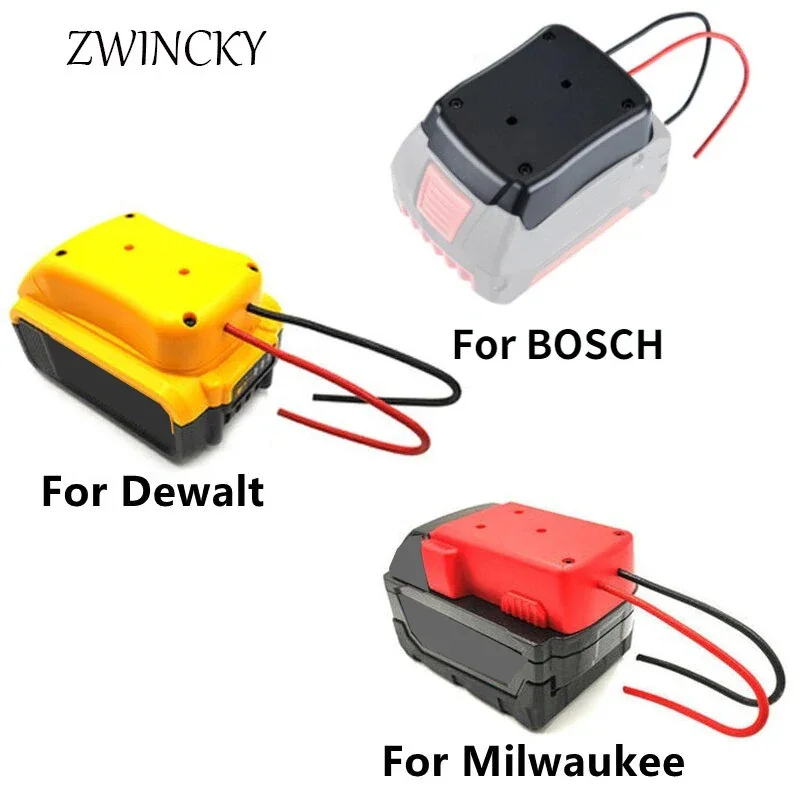 Batterij Adapter Converter Voor Makita Dewalt Milwaukee 14.4V 18V 20V Diy Power Wheels Adapter Accu Connector 12 Gauge Robotica