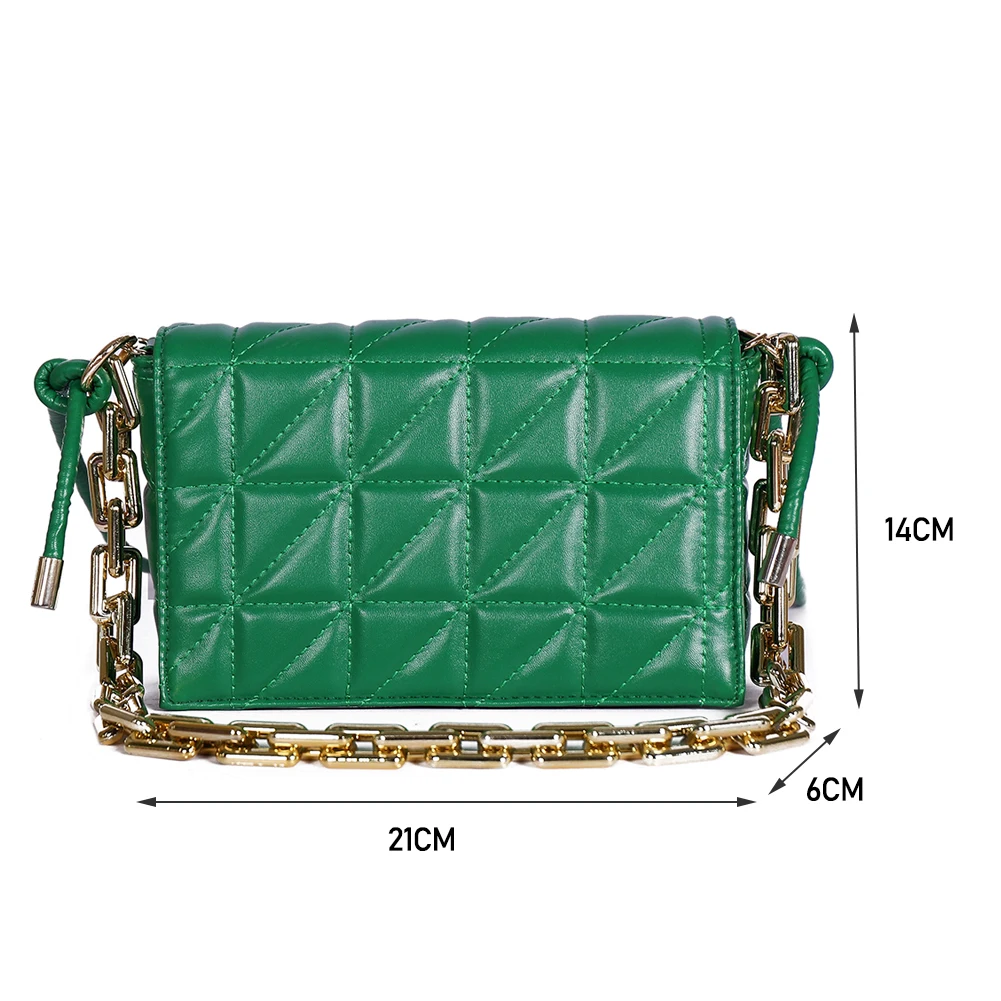 Geometric Pattern Flap Handbag, Women's Chain Crossbody Bag