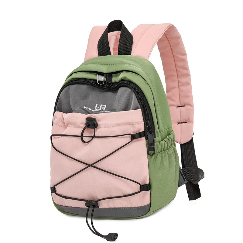 Outdoor Color Block Backpack for Women Lightweight Small Capacity Hiking Leisure Commuting Bag
