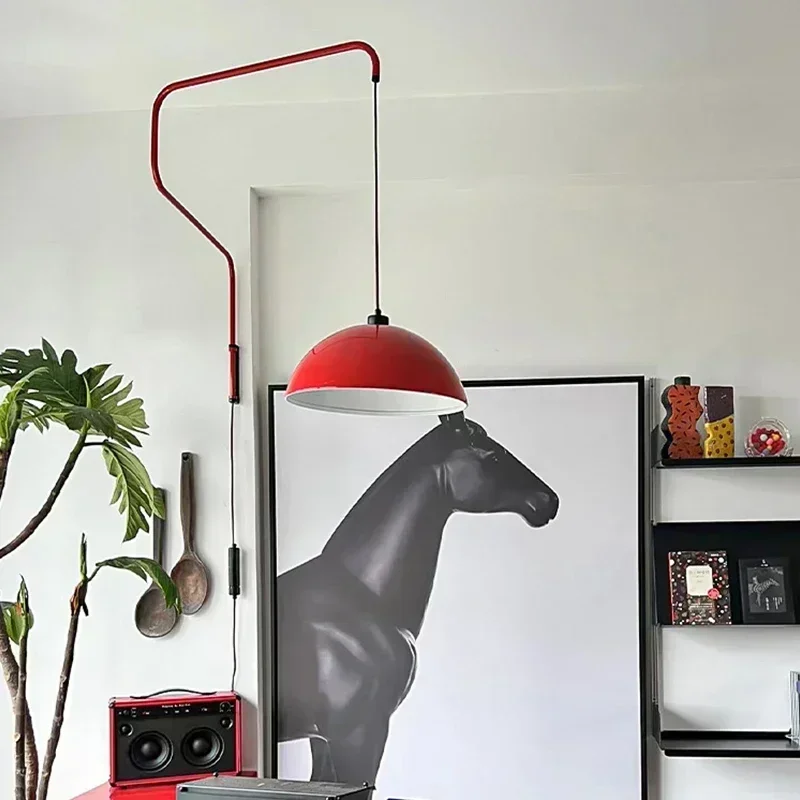 Rotatable Nordic Led Long Arm Wall Lamp with Plug for Dining Room Bedroom Parlor Restaurant Decor
