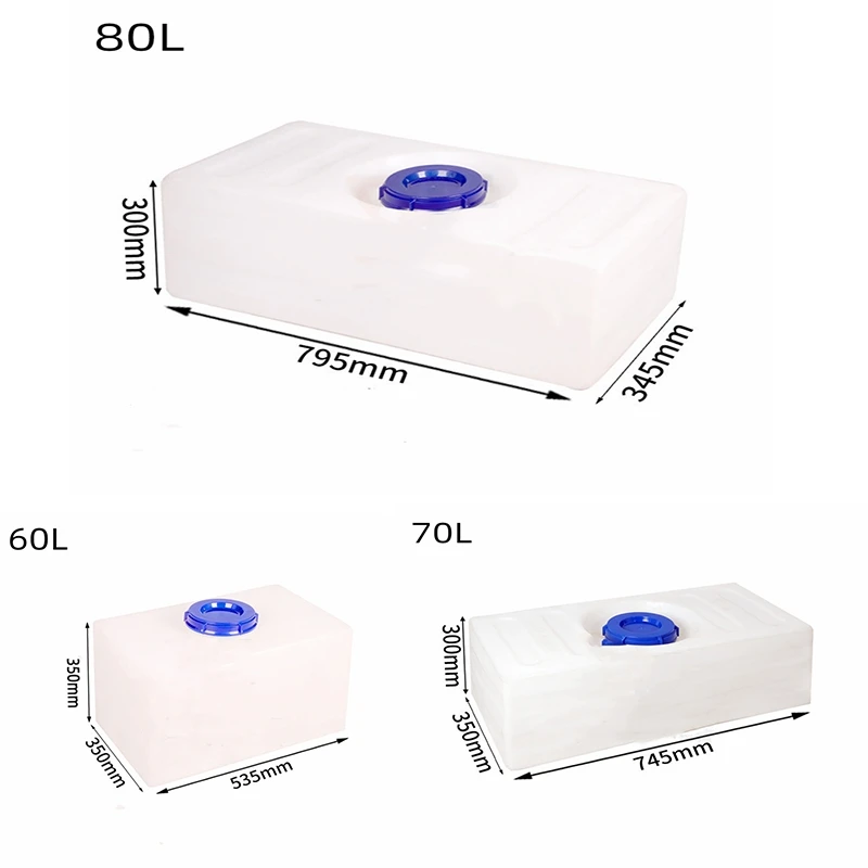 60L/70L/80L/100L RV Professional Fresh Water Holding Tank Water Tank Transformation Horizontal Car Plastic Bucket rv water tank system drinking water container