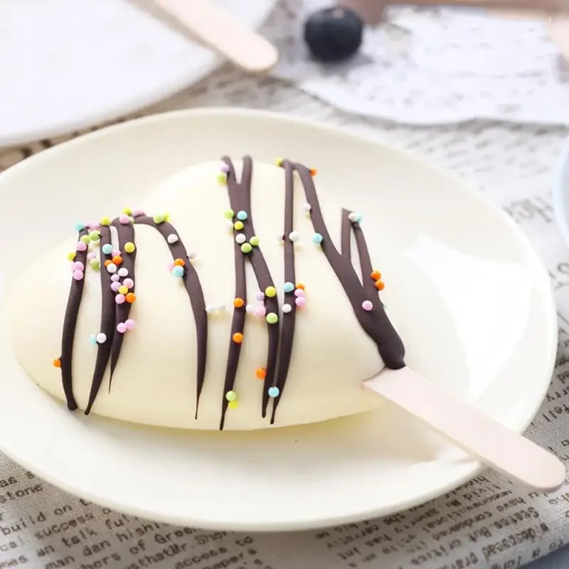 Ice Cream Sticks 100/200pcs Natural Wooden Popsicle Sticks Wood Stick Ice Cream Spoon Hand Art Cube Lollipop Cake Tools