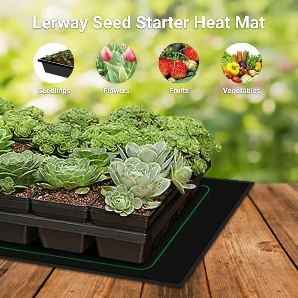 Planting heating mat temperature controller indoor for seeding germination home brewing glass container heating waterproof mat