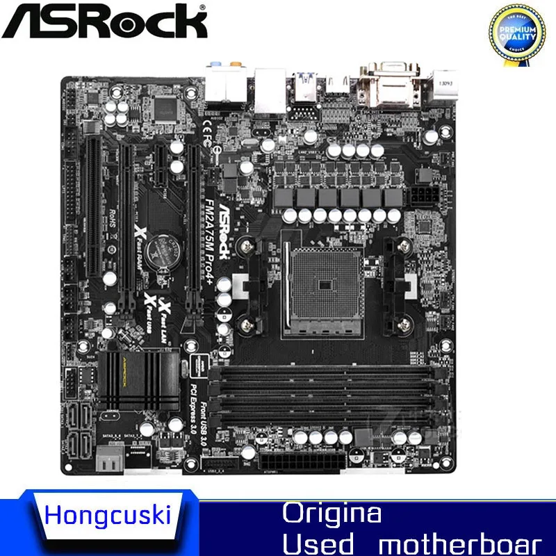 

Для ASRock FM2A75M Pro4 + оригинальная б/у настольная материнская плата A75 Socket FM2 + FM2 SATA3 USB3.0 32G материнская плата