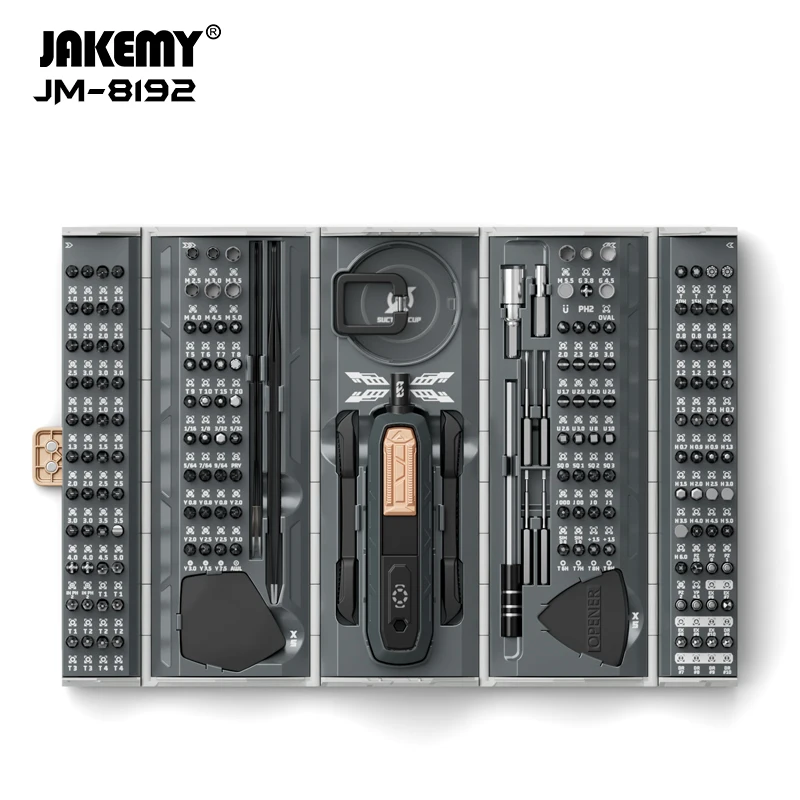 JAKEMY 180 in 1 Precision Magnetic Screwdriver Kit Torx CR-V Bits Screw Driver Set for Mobile Phone Tablet Laptop PC Repair Tool