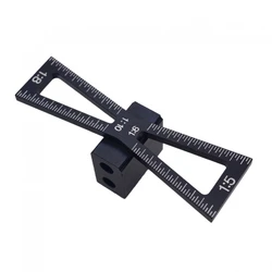 4 In 1 Woodworking Marking Ruler Dovetail Tenon Gauge Woodworking Marking Tools Aluminum Alloy Dovetail Tenon Gauge Marker Guide