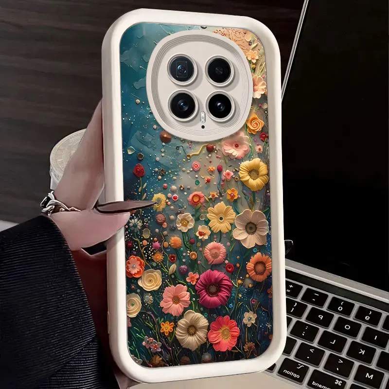 Floral Print Shockproof Silicone Protective Case