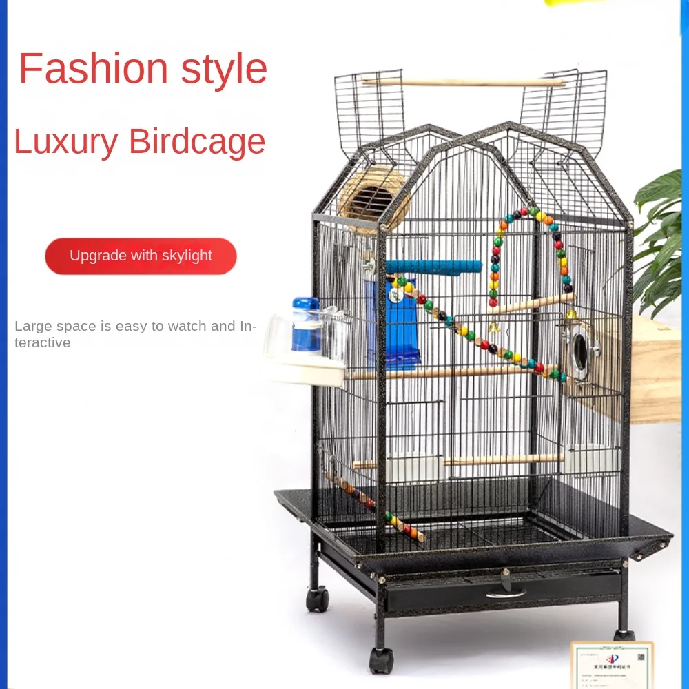 

Bird Cage Parrot Xuan Feng Peony Octopus Breeding Bird Cage Accessories Complete Luxury Large Household Bird Cage