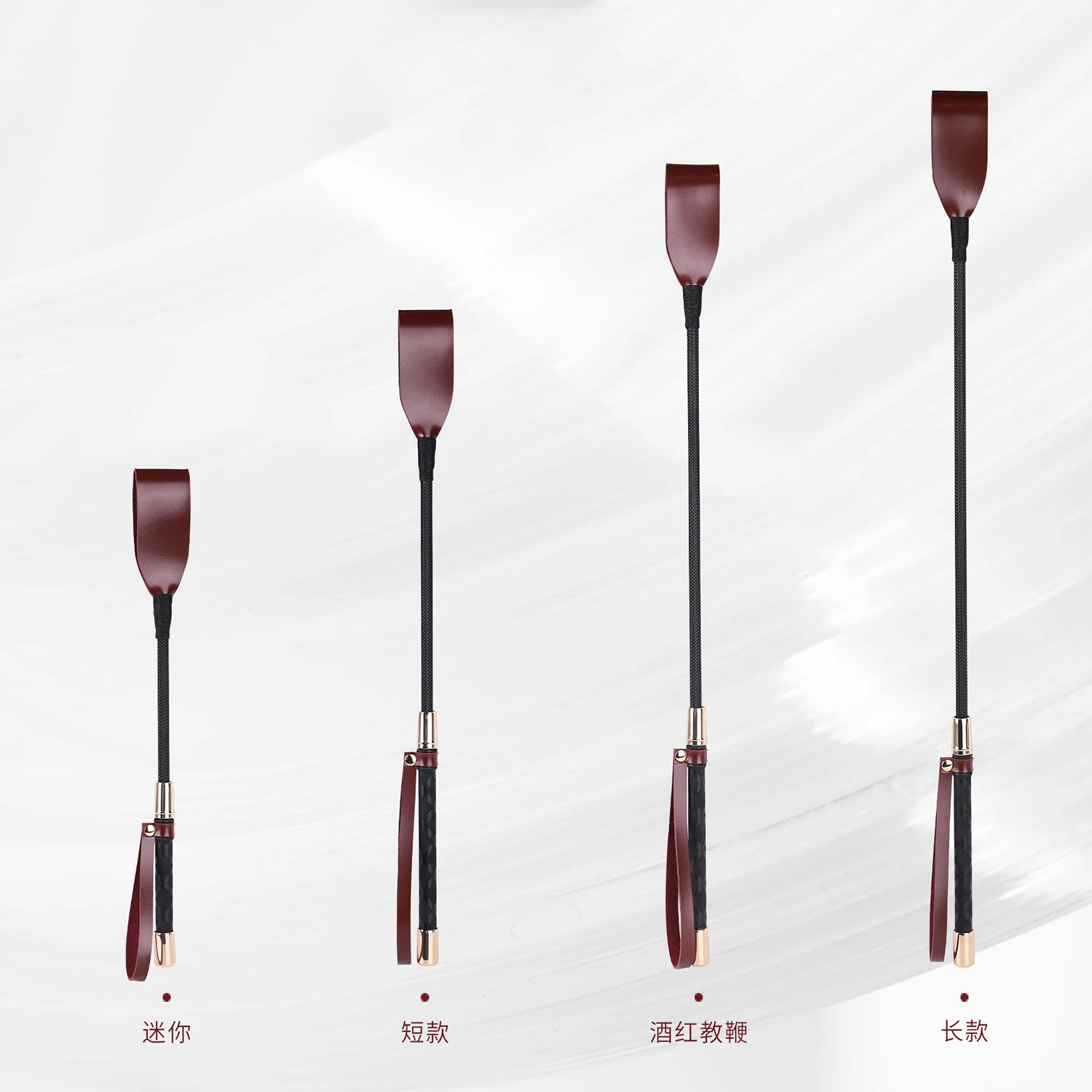 Riding Crop PU Leather Whip Premium Quality Wine Red Leather Crops Equestrianism Horse Whips 5