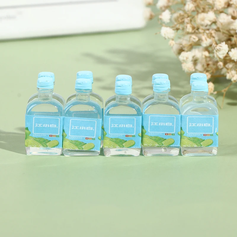 1 Set 1/12 Miniature Wine Bottles Dollhouse Kitchen Accessories - Mini Dolls House Living Room Accessories Beer Drink Bottles