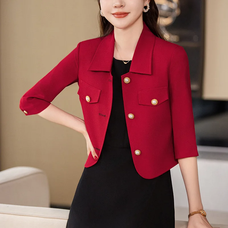 

Spring Summer Professional Women Business Suits OL Styles Career Interview Blazers with Dresses Office Ladies Work Wear Outfits