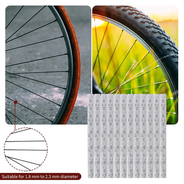 Bande réfléchissante pour rayons de vélo, 12 pièces, fil d'acier