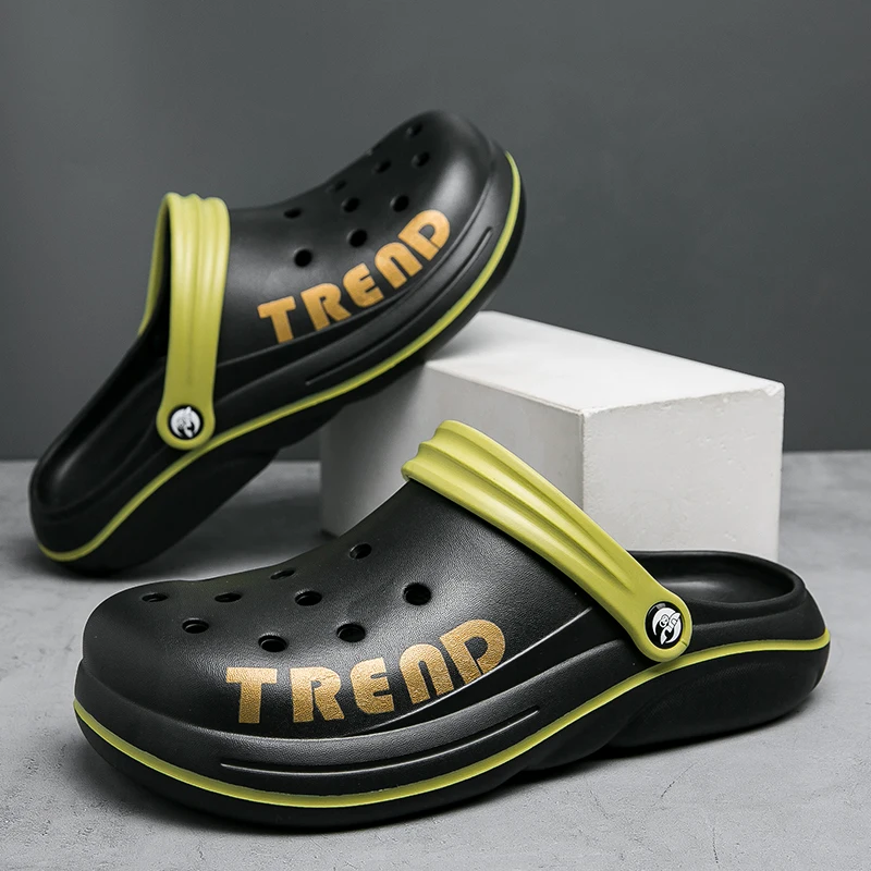 

Luxury Men Slipper EVA Sandals Fashion Beach Shoes Sneaker Sports Tennis Indoor Slides Thick Sole Clogs Print Slipper for Men