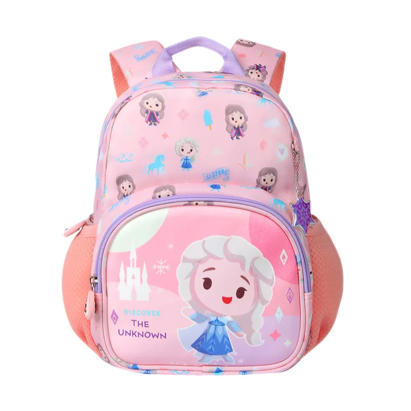 Disney Frozen Girls Kindergarten Backpack Elsa Anna Stduent Shoulder Orthopedic School Bag Age 2-8 Kids Gifts Light Mochilas