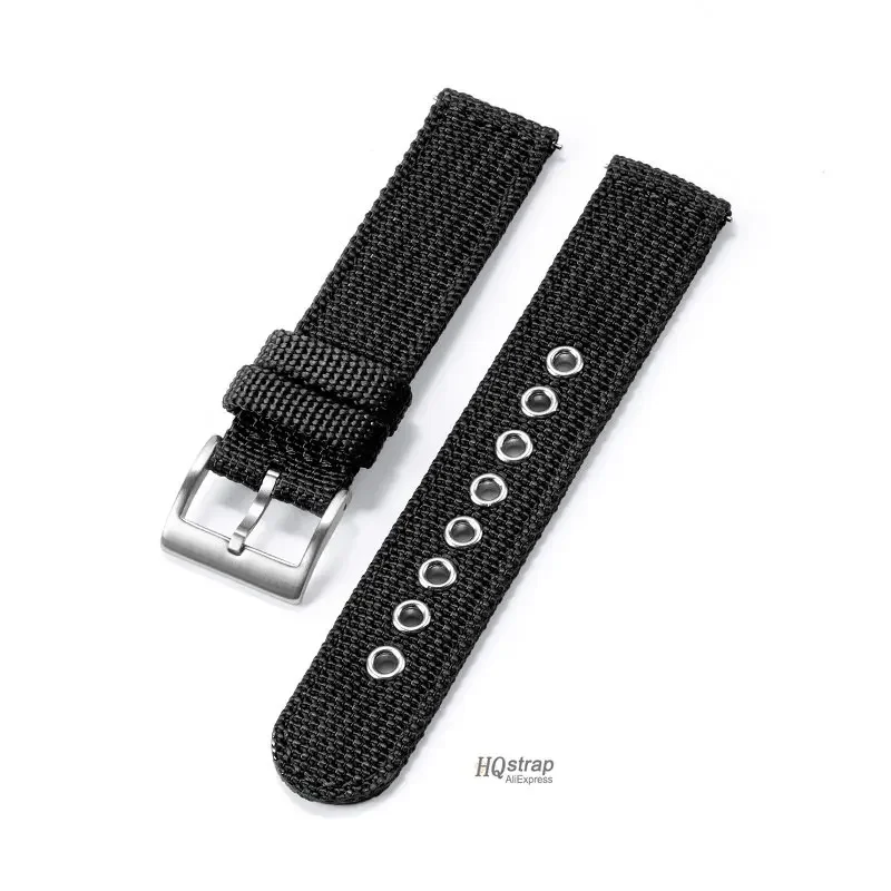 Colorful Nylon Watch Strap with Stainless Steel Buckle - Universal Quick Release Band