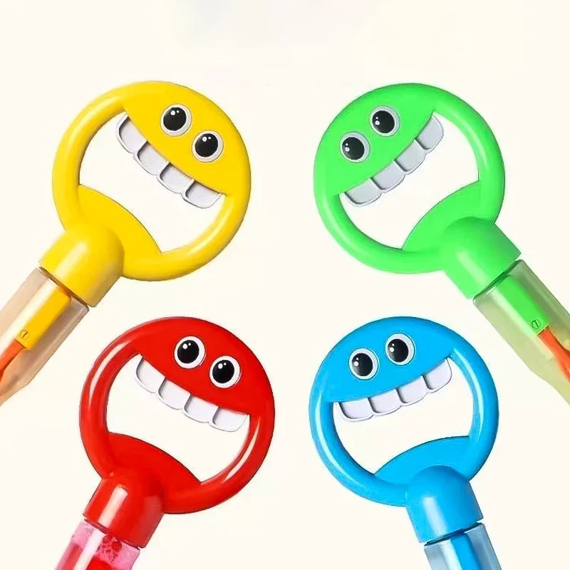 Children's Bubble Machine Five Claw Smiling Face Bubble Stick Toy Porous Manual Bubble Blowing Outdoor Toys for Boys and Girls 4