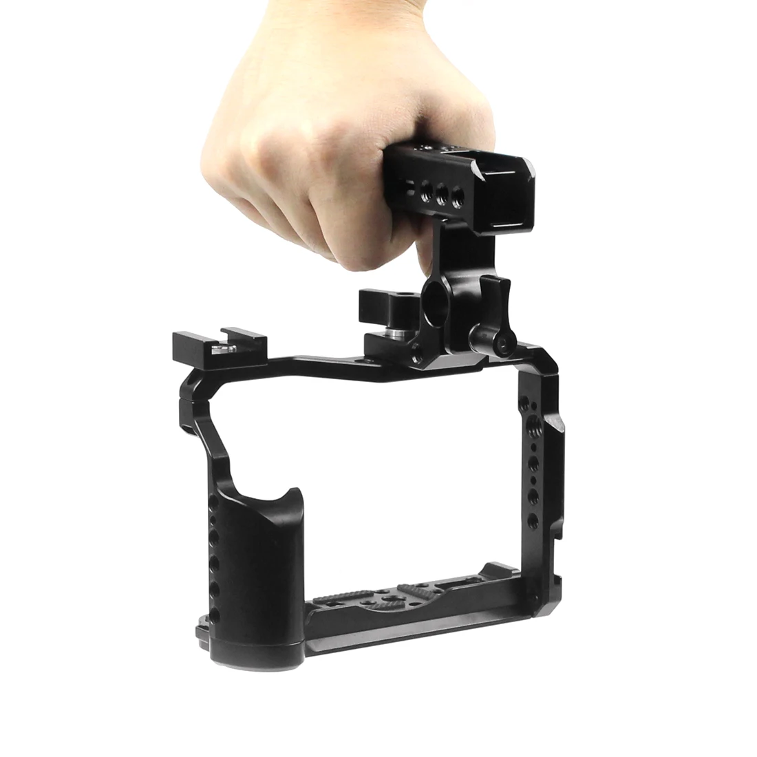 XT20 XT30 Kamerakäfig Rig Griff oben 15 mm Stangenklemmhalterung Videostabilisator Schutzrahmen für Fujifilm Fuji XT-20 XT30II – Detail 17