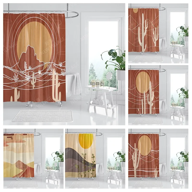 

Водонепроницаемая тканевая занавеска для душа, занавеска для ванной комнаты, аксессуары для ванной комнаты, 180x200 см, 240*200, современный скандинавский декор в стиле бохо
