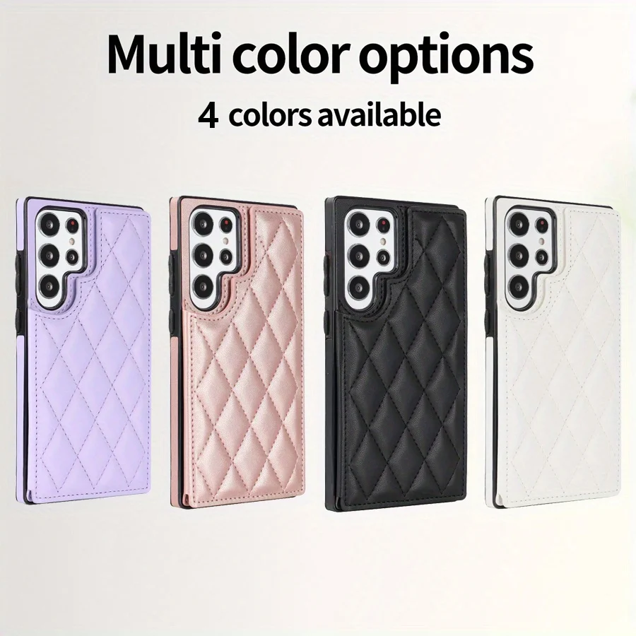 Enhanced Product Title:  
Elegant Double Button Leather Wallet Card Case - Compact and Stylish Design