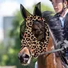 Horse Fly Face Cover Leopard Print Pattern Equestrian Supplies Comfortable Breathable Anti-Mosquitoes Cover Horse Care Product 2