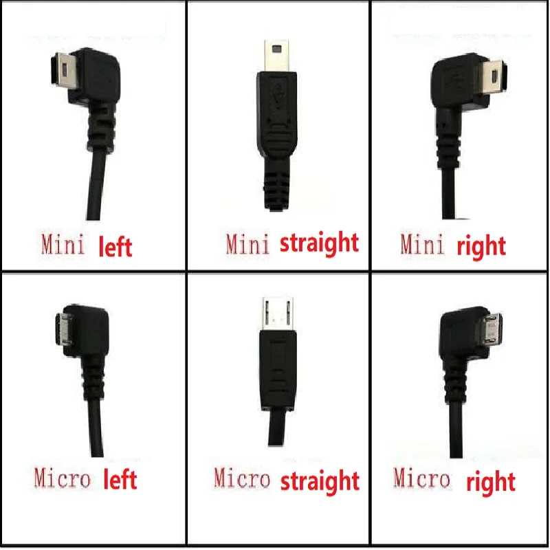 차량용 블랙박스 케이블 3.5M USB to 미니 5핀 마이크로 타입 C 90도 직각 충전 케이블 GPS 네비게이터 전원 코드