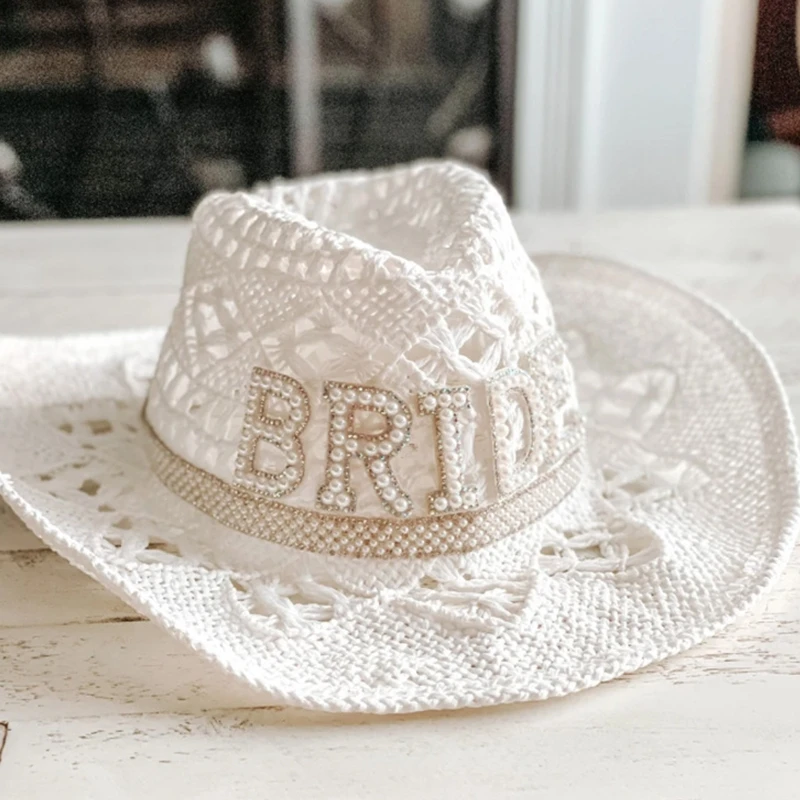 Women Cowgirl Hat Hollow out Bride Wedding Party Photo Costume Props cowgirl hats