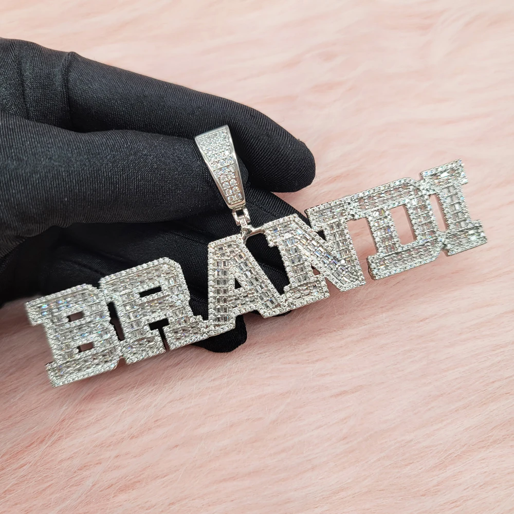 Customized Varsity Letters Pendant Cuban Chain Hot Popular Accessories Personalized Name Necklace Hip-hop Jewelry For Men&Women