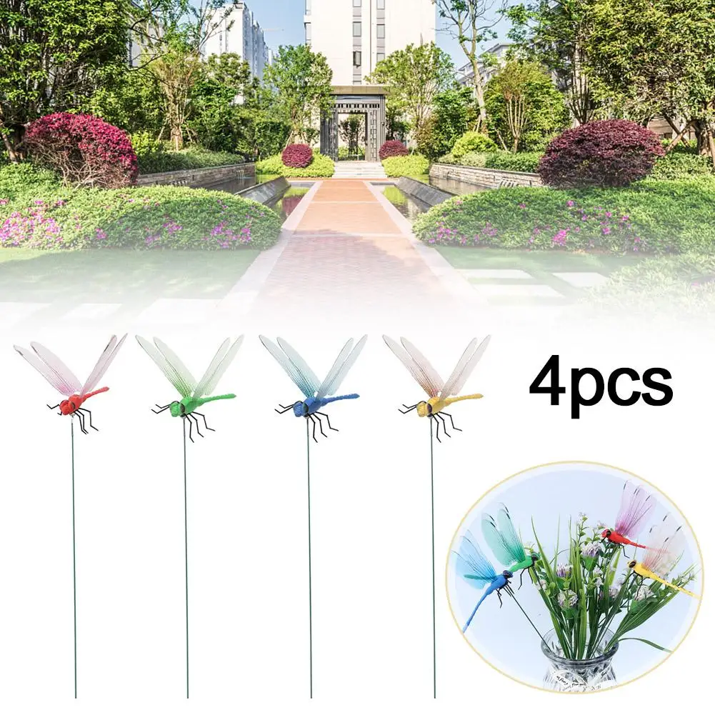 

3d Fake Dragonfly Clip Garden Yard Planter Dragonfly Outdoor Decor Pots Flower Flower Decoration Arrangement Dragonfly Colo A9x5