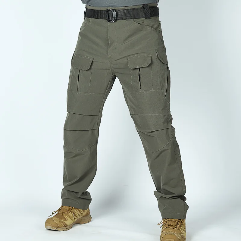 summer Multi-pocket Work Tactical Pants Men Outdoor Waterproof Sports Hiking Climbing Pants Combat Military Cargo Trousers