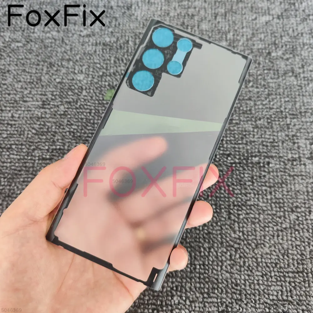 삼성 갤럭시 S22 울트라 5G 배터리 도어 후면 하우징 패널 교체 용 유리 뒷면 커버 삼성 S22 Ultra 울트라 + 접착제