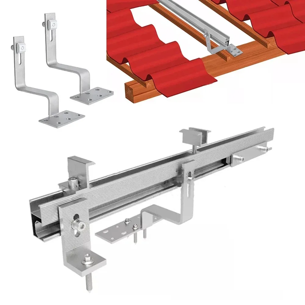 Kit Staffe Per Pannelli Solari - 4 Pezzi In Acciaio Inox 304, Per Balcone, Tetto O Camper - Foto 6