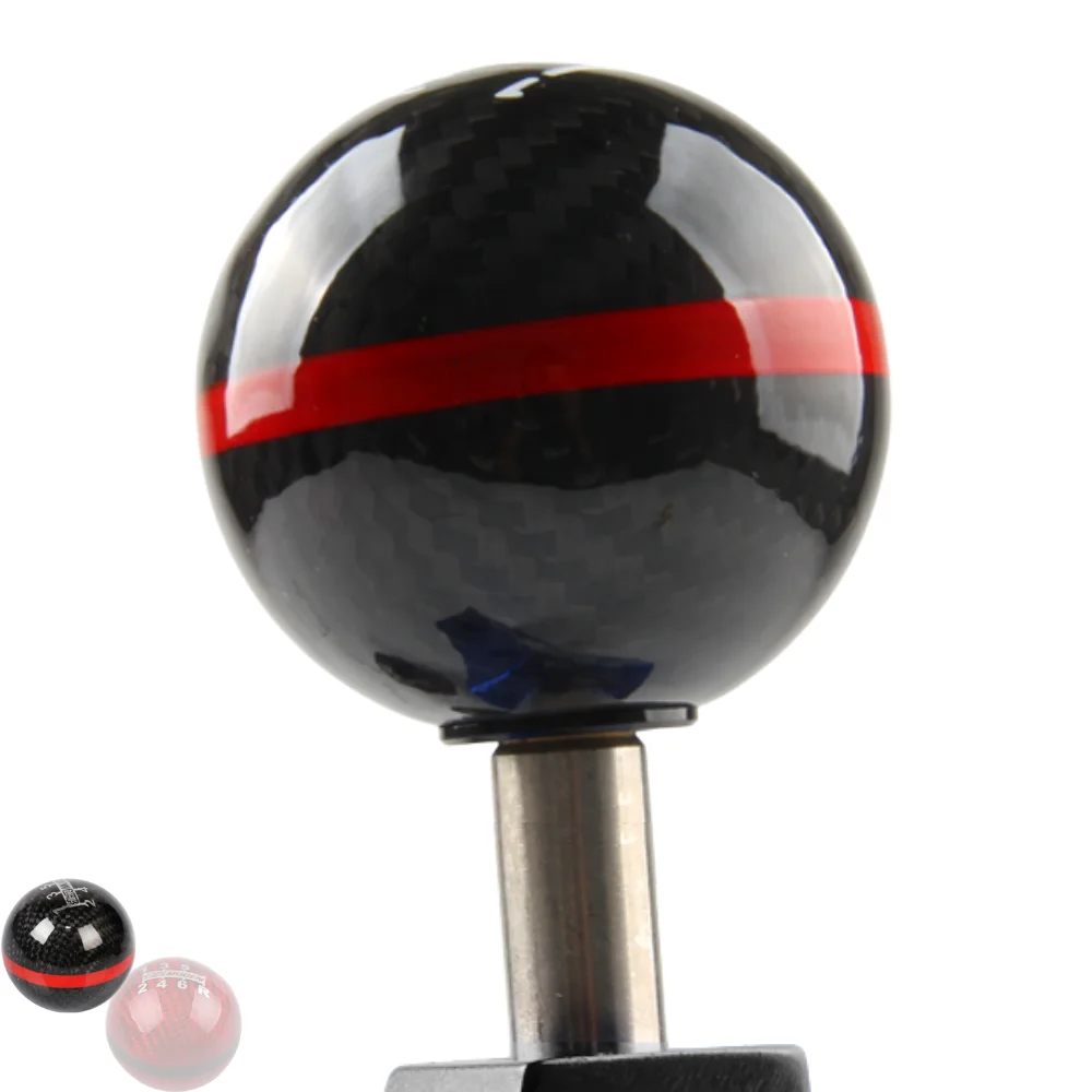 Gear Shift Knob Carbon Fiber Digital Stick AT MT Universal Ball Shifter