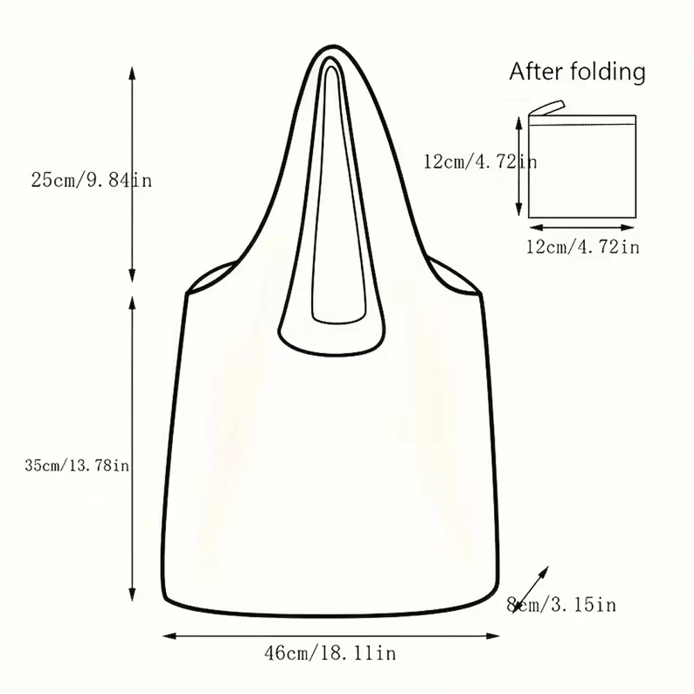 Eco-Friendly Foldable Tote Bag - Large Capacity for Shopping, Work, Travel, and More
