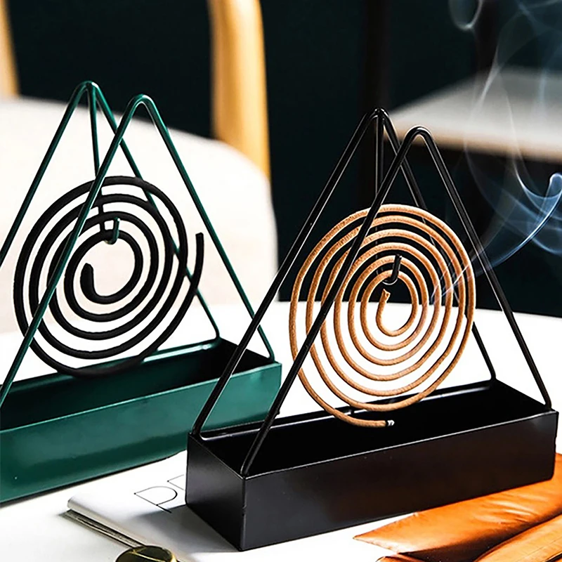 Iron Mosquito Coil Holder Incense Holders Coil Incense Burner Frame Modern Repellent Incense Rack for Household Bedroom Patio