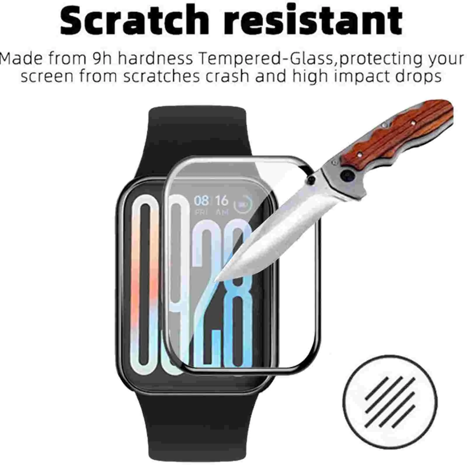 Premium Full Screen Protector with Soft Edge and 3D Curved Design - Anti-Scratch HD Film, Black