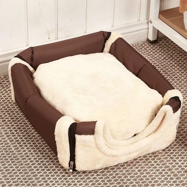 1pc Winter and Autumn Warmth Cat Nest All Season Portable Pet Nest Medium and Small Dog Kennel Semi Enclosed Warm Folding 3