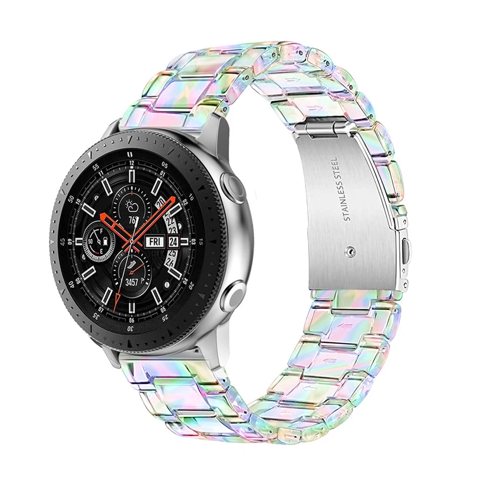

22mm strap for samsung galaxy watch 3 45mm band Gear S3 Frontier/classic galaxy watch 46mm clear resin strap for huawei gt 3 pro