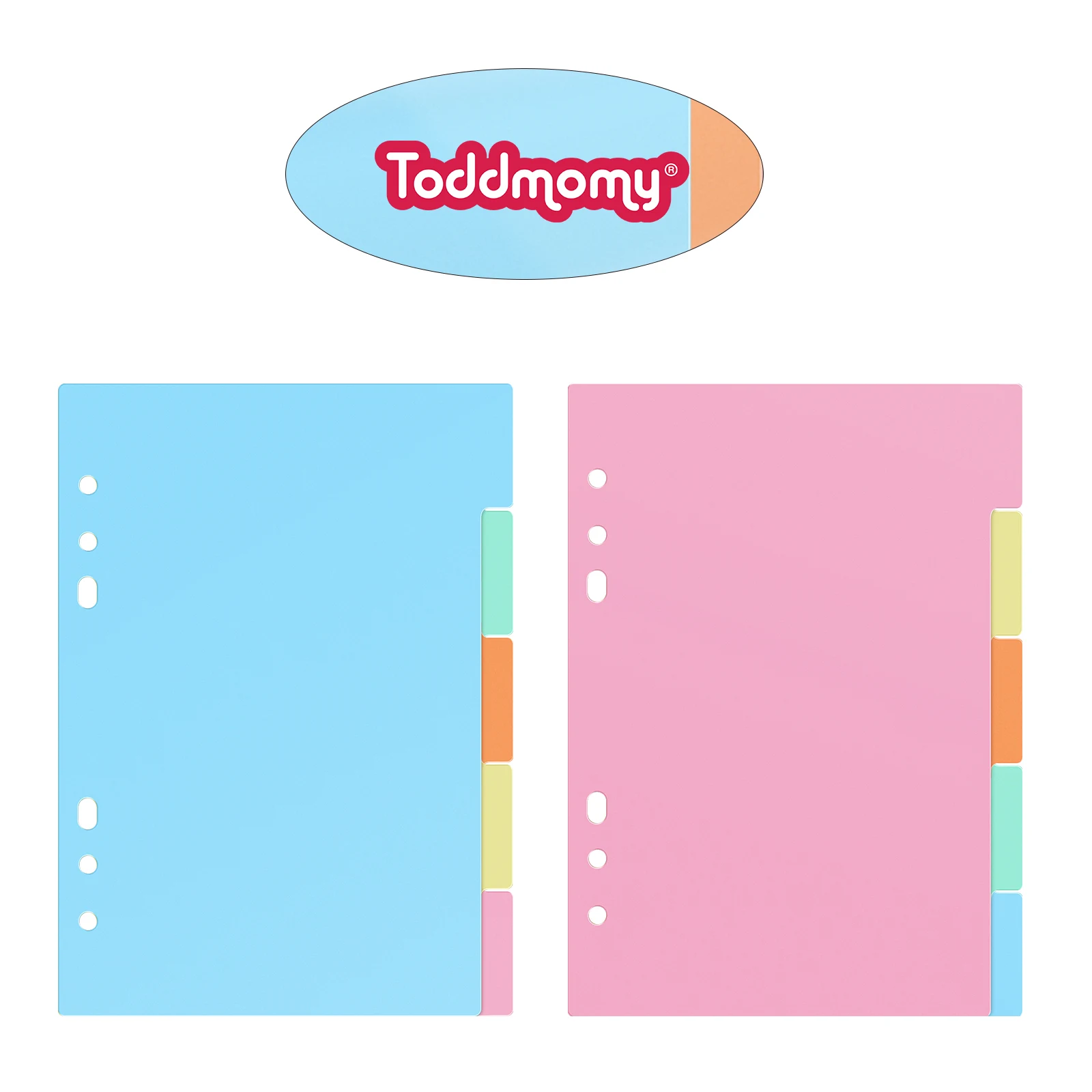 10 Pcs Divider Index Board Card Dividers File Folder Binder with Tabs A5 Cute Subject for Clips for Notebook Stationery Supplies - 3