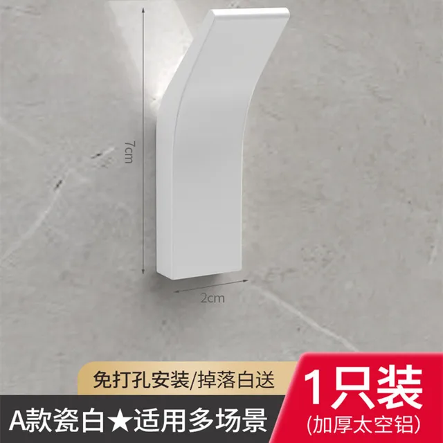 Többcélú Fali Szervező Horog Mögött A Ajtó Kulcstartó Fogas Horgos Fürdőszoba Köpeny Törülközőtartó Konyhai Hardver Polchorog - Image 6