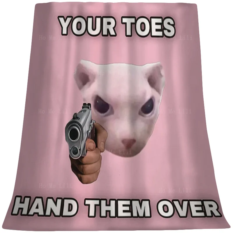 

Funny Art Hilarious Cute Hairless Cat Holding Pistol Bingus Toe Flannel By Ho Me Lili Suitable For All Seasons