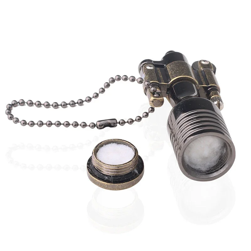 Torch Lighter Grinding Wheel Oil Lighter Key Chain Metal Cigarette Portable Outdoor Multifunctional Retro kerosene lighter bbq lighter butane gas lighter cigarette lighter