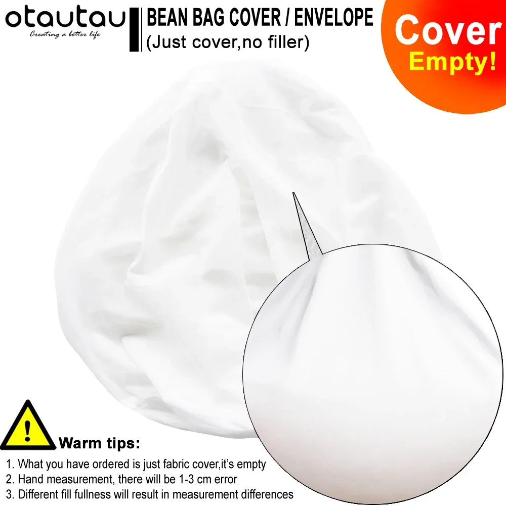 OTAUTAU Big Giant Pouf Inner Liner Cover for Bean Bag Puff Mesh Solid Insert Case Wash Bags Suitable for EPS/Foam Stuffing DD001 4