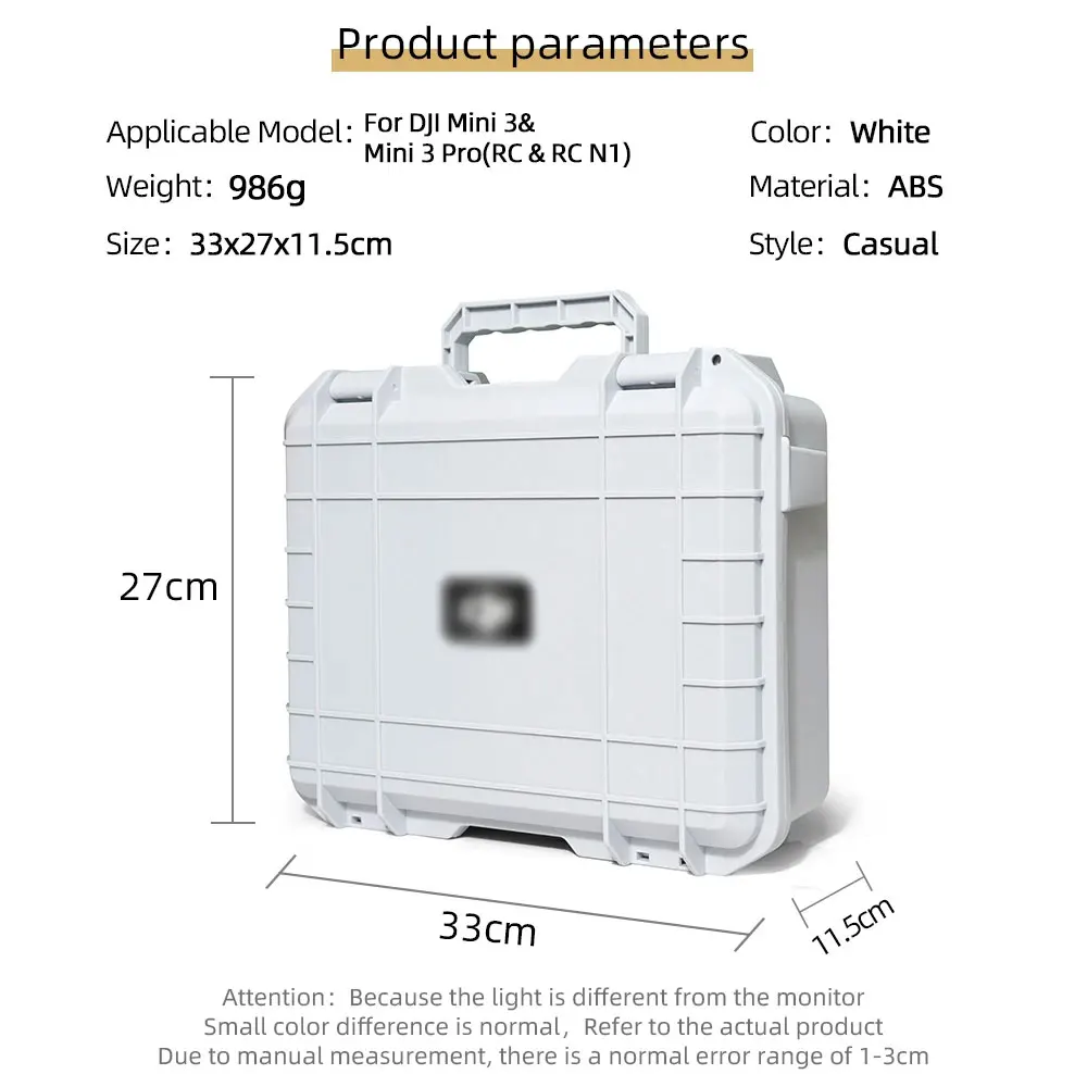 Explosion-Proof Box With Strap for DJI Mini 3/Mini 3 Pro Suitcase Travel Storage Bag for DJI RC-N1 RC Control Drone Accessories drone accessories,drone storage bag,dji case,drone case,handbag case,camera carrying case