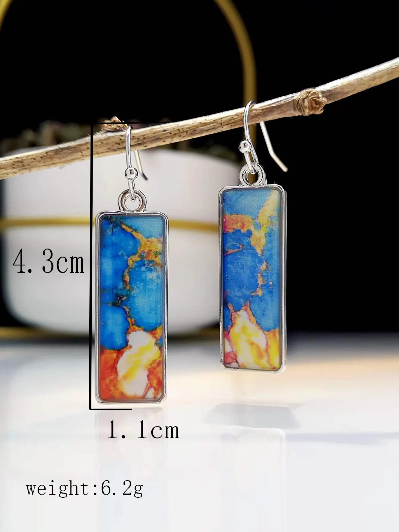 Vintage Style Colorful Artificial Enamel Dangle Earrings for Women Fashion Jewelry Earring Accessories Party Gift Vintage Style Colorful Artificial Enamel Dangle Earrings for Women Fashion Jewelry Earring Accessories Party Gift Mallzona